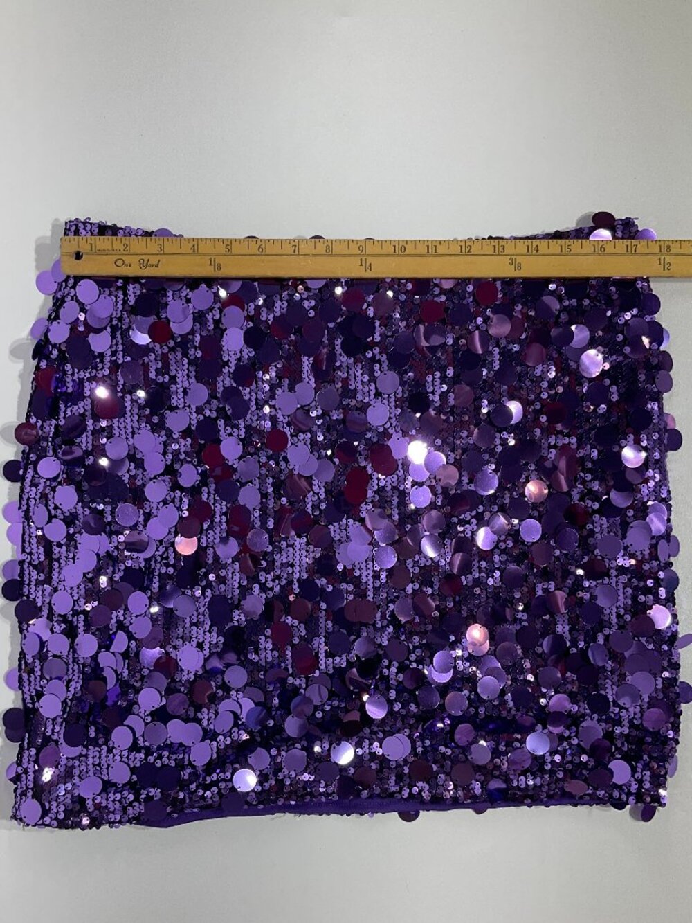 Miduo Sz XL Purple Sequin Mini Skirt - Picture 8 of 10